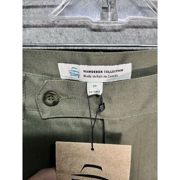 Tilley Wanderer Halifax Pants Wanderer Collection Olive Size 30 NWT - Picture 4 of 10